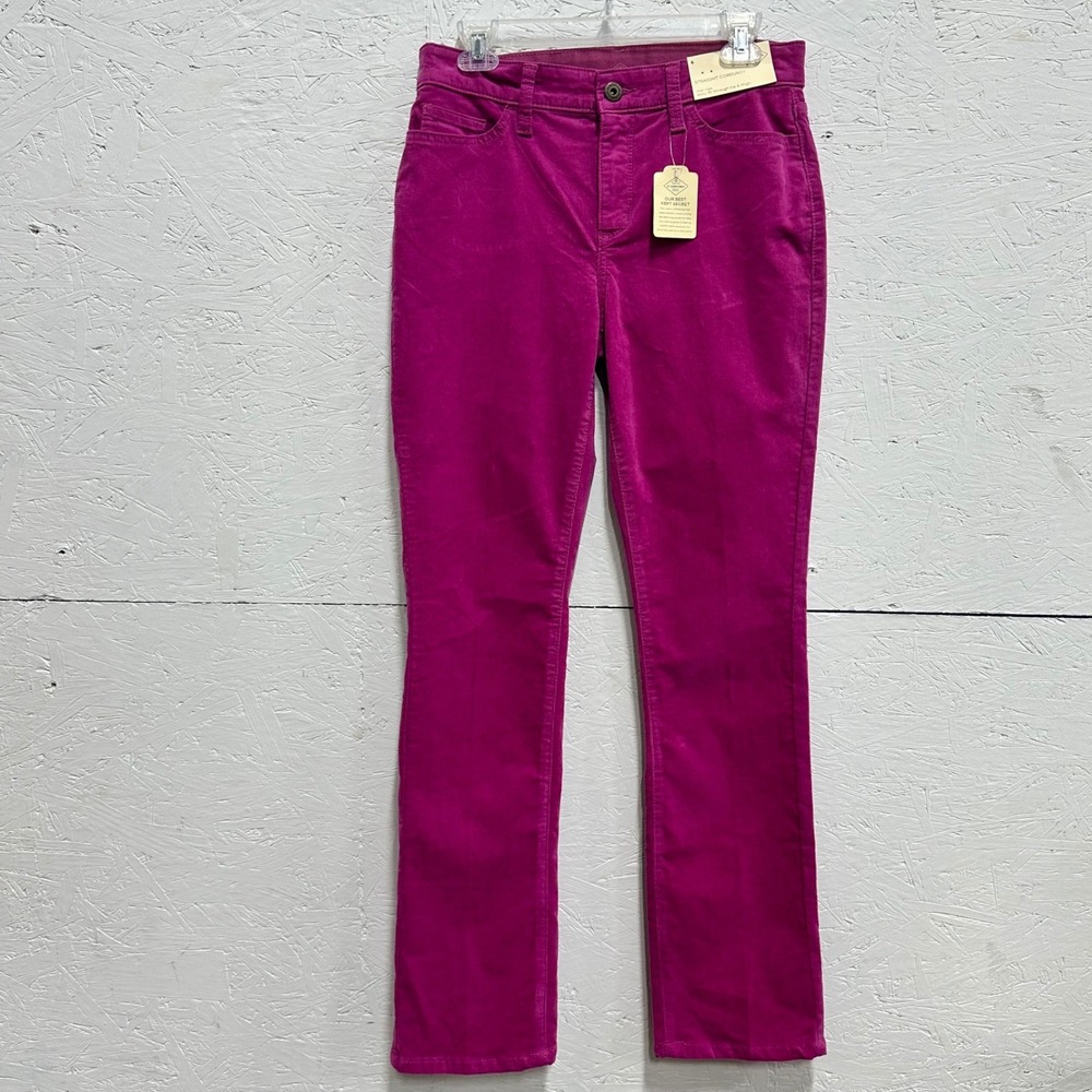 St. John's Bay 6 Straight Leg Corduroy Magenta Pink Barbiecore Preppy Bold NWT